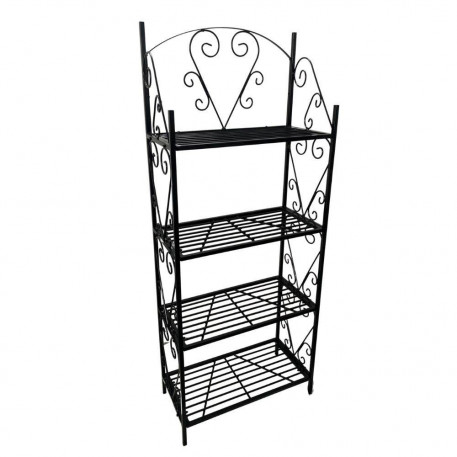 Suport pentru flori Vivatechnix VMD-1076 Negru, 60x30x155 cm,4 polite, demontabil [1]