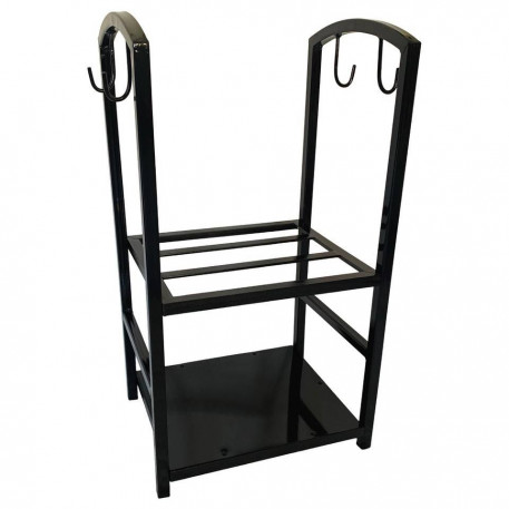 Suport pentru lemne cu 2 polite, Vivatechnix VMD-1027, Metal, Negru, 40x30x74 cm [1]