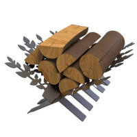 Suport pentru lemne, Vivatechnix KRO-1151, dimensiune 300x440x420 mm 