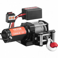 Troliu electric 12V, capacitate 1360 kg, Lungime cablu 12 m, Telecomanda, IP55 Troliu electric 12V, capacitate 1360 kg, Lungime cablu 12 m, Telecomanda, IP55