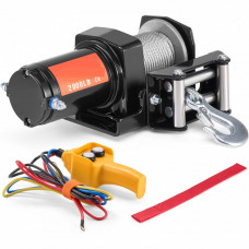 Troliu electric 12V, capacitate 907 kg, Lungime cablu 12 m, Telecomanda cu fir, IP55, pentru barci, ATV, Remorci Troliu electric 12V, capacitate 907 kg, Lungime cablu 12 m, Telecomanda cu fir, IP55, pentru barci, ATV, Remorci
