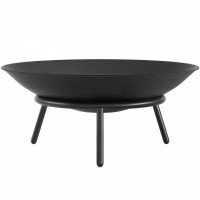 Vatra foc pentru terasa, camping, Otel, Diametru 550 mm, Negru, Inaltime 24 cm Vatra foc pentru terasa, camping, Otel, Diametru 550 mm, Negru, Inaltime 24 cm