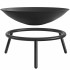 Vatra foc pentru terasa, camping, Otel, Diametru 550 mm, Negru, Inaltime 24 cm [3]