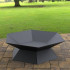 Vatra pentru terasa/gradina, Hexagon Fire Pit KRO-1072, Otel, Negru, diametru 870 mm, grosime 3 mm [3]