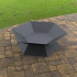 Vatra pentru terasa/gradina, Hexagon Fire Pit KRO-1072, Otel, Negru, diametru 870 mm, grosime 3 mm [6]