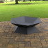 Vatra pentru terasa/gradina, Hexagon Fire Pit KRO-1072, Otel, Negru, diametru 870 mm, grosime 3 mm [7]