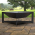 Vatra pentru terasa/gradina, Square Fire Pit KRO-1077, Otel, Negru, 600x600x300 mm, grosime 3 mm [6]