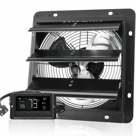 Ventilator evacuare pentru spatii comerciale, sere, depozite, Metal, 30 W, 1700 mÂ³/h, diametru 356 mm, 60 dB, Programator inteligent [1]