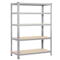 Raft metalic cu 5 polite, cadru otel galvanizat, polita MDF, 175kg/polita Raft metalic cu 5 polite, cadru otel galvanizat, polita MDF, 175kg/polita