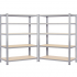 Raft metalic cu 5 polite, cadru otel galvanizat, polita MDF, 175kg/polita [4]