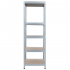 Raft metalic cu 5 polite, cadru otel galvanizat, polita MDF, 175kg/polita [5]