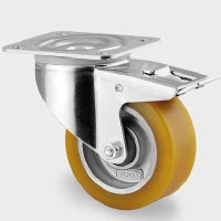 Roata pivotanta cu frana, din aluminiu 100 mm - 250 kg TENTE 3477ITP100P62