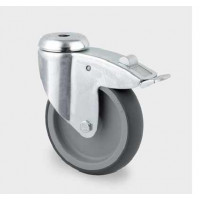 Roata pivotanta poliuretan cu frana 75 mm - 75 kg TENTE 2477PJO075P30-11