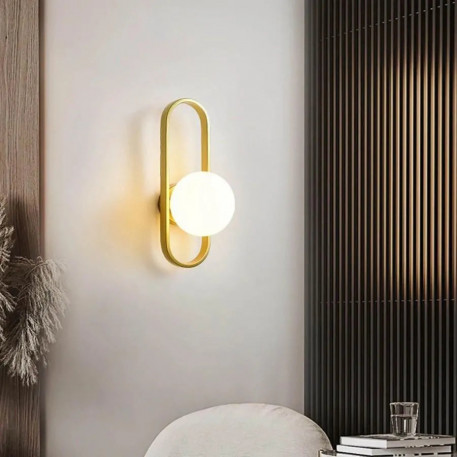 Aplica Amena 1x E14 Alb Auriu [1]