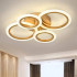 Lustra LED cu telecomanda BETTY 44W, 4 Cercuri, lumina Rece/Calda/Neutra, Dimabila, Auriu Lucios [3]