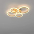 Lustra LED cu telecomanda BETTY 44W, 4 Cercuri, lumina Rece/Calda/Neutra, Dimabila, Auriu Lucios [4]