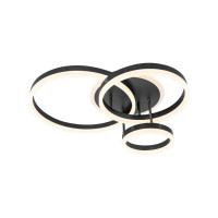 Lustra LED cu telecomanda LYRA 100W, 3 Cercuri, lumina Rece/Calda/Neutra, Dimabila, Negru Lustra LED cu telecomanda LYRA 100W, 3 Cercuri, lumina Rece/Calda/Neutra, Dimabila, Negru