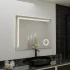 Oglinda LED Rectangulara, 100x80cm, Precision MotionGlow Marcello, Sistem Dezaburire, Ceas & Termometru, Lupa Cosmetica, Dimabila [3]