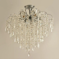 Candelabru Cristal EGO 9x E27, Diametru 60cm, Crom Lucios Candelabru Cristal EGO 9x E27, Diametru 60cm, Crom Lucios