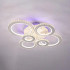 Lustra LED cu telecomanda si cristal ZAFINA RGB 238W, 6 Cercuri, lumina Rece/Calda/Neutra, Dimabila, Alb [2]