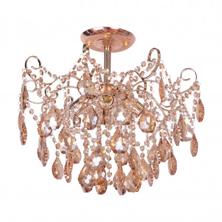 Candelabru Cristal Fiamma, 4x E27, Diametru 50cm, Auriu [1]