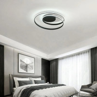 Lustra LED cu telecomanda VECTOR ARCADIA 67W, lumina Rece/Calda/Neutra, Dimabila, Negru