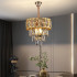 Candelabru Cristal BELVEDERE Petito 3xE14, Diametru 30cm, Auriu Lucios, Inaltime Reglabila [2]