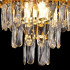 Candelabru Cristal BELVEDERE Petito 3xE14, Diametru 30cm, Auriu Lucios, Inaltime Reglabila [4]