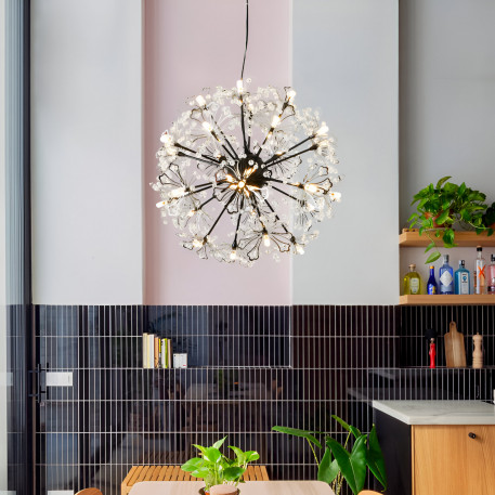 Candelabru Cristal PETERHOF Eleganza, 18x G4, Diametru 49cm, 18XG4, Negru [1]