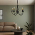 Candelabru Perla, 5xE14, Negru, Inaltime Reglabila [5]