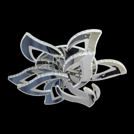 Lustra LED cu telecomanda si cristal Alejandro 154W, 9 Flori, lumina Rece/Calda/Neutra, Dimabila, Crom Lucios [1]