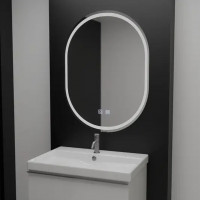 Oglinda LED Ovala, 60x80cm, Velara Touch, Sistem Dezaburire, Dimabila