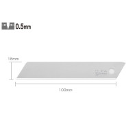 Set LB-SOL-10 - lame japoneze nesegmentate de 18 mm, 10 bucati, Olfa