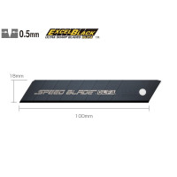 Set LFB-5B - lame japoneze negre de 18 mm, foarte ascutite, 5 bucati, Olfa