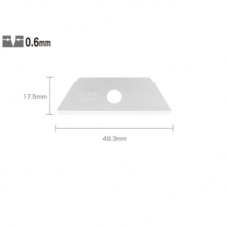 Set RSKB-2/5B - lame japoneze trapezoidale, 5 bucati, Olfa [1]