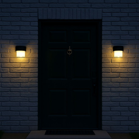 Aplica LED Exterior MIRA, 1 Sursa de lumina, Lumina Calda, Negru [1]