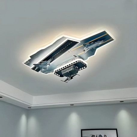 Lustra LED FIGHTER, 128W, lumina Rece/Calda/Neutra, Argintiu [1]
