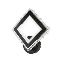 Aplica LED TERRANO cu Cristale, Patrat, 24W, Lumina Rece/Calda/Neutra, Negru & Inox Aplica LED TERRANO cu Cristale, Patrat, 24W, Lumina Rece/Calda/Neutra, Negru & Inox