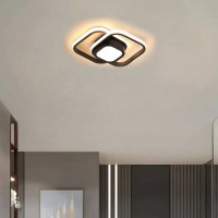 Lustra LED DUOFORM, 17W, 3 Patrate, lumina Rece/Calda/Neutra, Negru