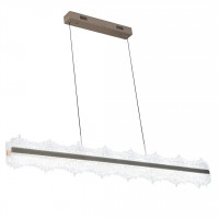 Lustra LED suspendata cu telecomanda RENZO 92W, lumina Rece/Calda/Neutra, Dimabila,Inaltime Reglabila, Auriu