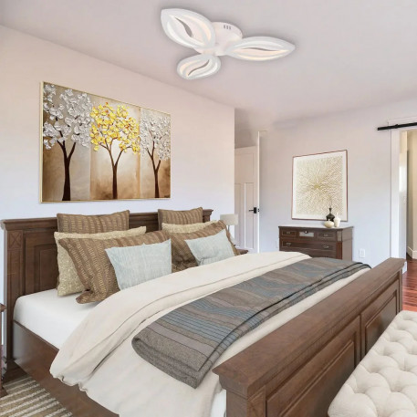 Lustra LED cu telecomanda ORCHID 39W, 3 Petale, lumina Rece/Calda/Neutra, Dimabila, Alb [1]