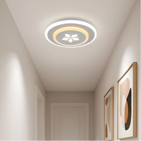 Lustra LED GUARELLA, 30W, Rotunda, lumina Rece/Calda/Neutra, Alb [1]