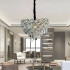 Candelabru Cristal WINDSOR Nobile 5xE27, Diametru 40cm, Crom Lucios, Inaltime Reglabila [4]