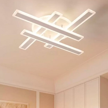 Lustra LED cu telecomanda SHAWN 85W, Liniara, lumina Rece/Calda/Neutra, Dimabila, Alb [1]