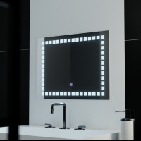 Oglinda LED Rectangulara, 80x60cm, Grid Light Basic Touch