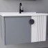 Set Mobilier pentru Baie MYKONOS, 60x40cm, 2 Piese, Gri si Alb [3]