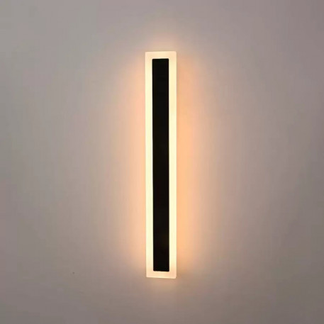 Aplica LED de Exterior Mack, Lungime 60cm, 8W, IP65, Metal, Liniar, Negru [1]