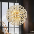 Candelabru Cristal MINUET 9x G9, Diametru 50cm, Auriu Lucios, Inaltime Reglabila [2]