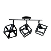Lustra FORMA CUB -STRUKTUR Trio, 3xE27, Negru, Metal