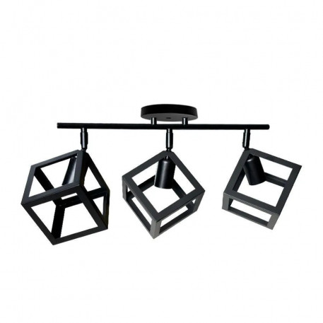 Lustra FORMA CUB -STRUKTUR Trio, 3xE27, Negru, Metal [1]